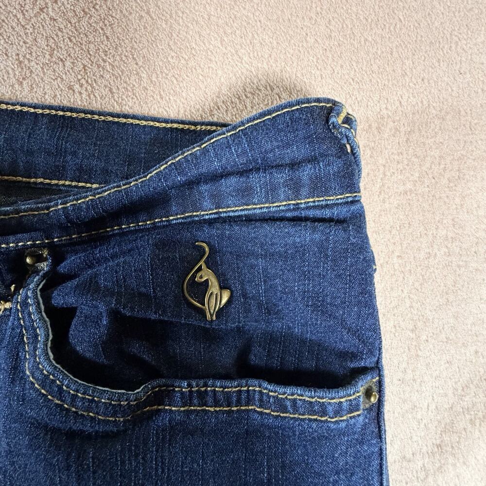 Baby Phat Authentic Jeans Womens 18 Denim Casual Pockets Cat Metal Logo - Picture 5 of 11